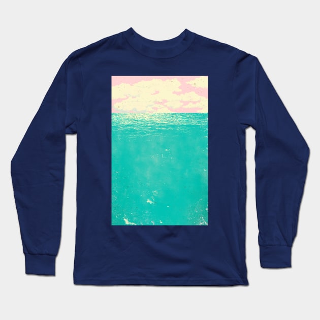 MINIMAL OCEAN Long Sleeve T-Shirt by Showdeer